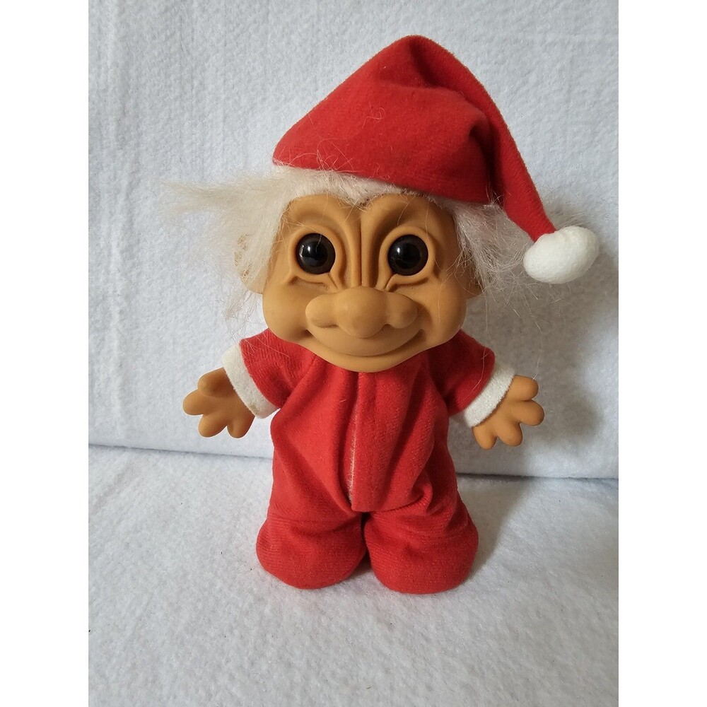 Vintage RUSS Christmas drop flap Pajamas Troll Doll Large Size